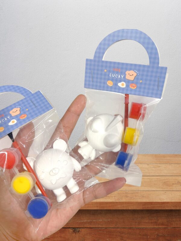 kids diy plaster figurine painting kit – birthday party favor & craft toy